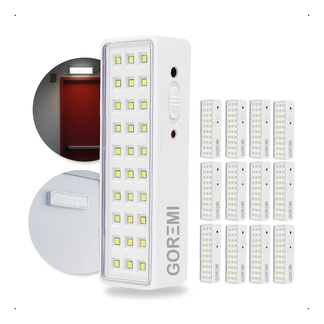 20 Luminária Emergência Lâmpada 30 Leds Recarregável Bivolt