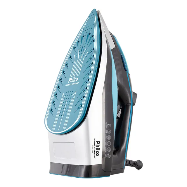 Ferro a Vapor PFV3100AZ Potência de 1680W Nano Ceramic Cor Azul Philco 127V