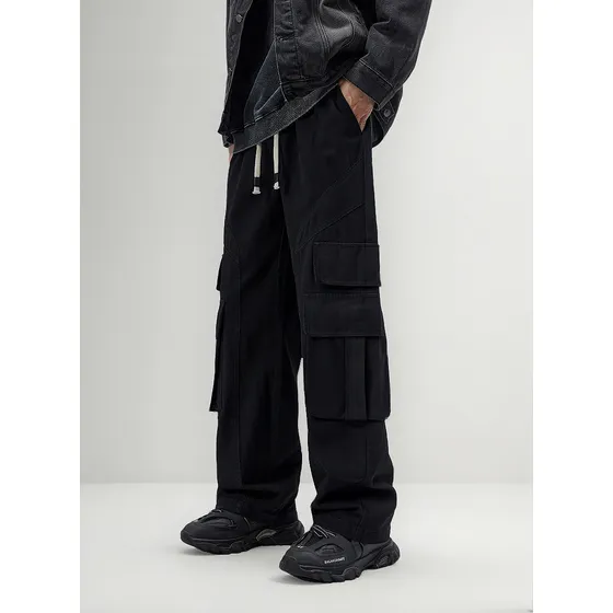 Cargo Elastico Recto Baggy Gabardina
