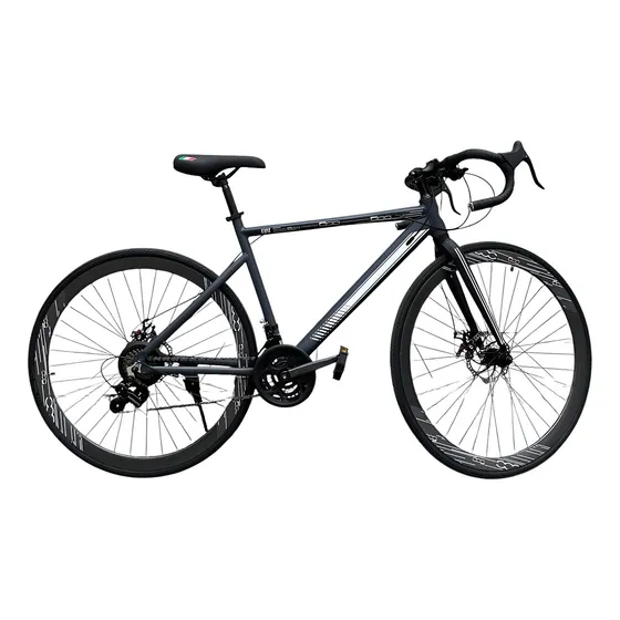 Bicicleta Gravel R700c Fiat 500 Rod 28 21v Frenos A Discos Color Gris Topo Tamaño Del Cuadro 100cm