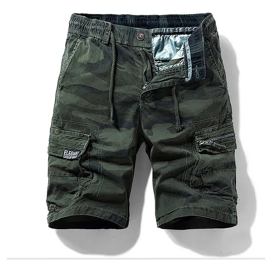 Shorts Masculinos T2 Calça Cargo Com Vários Bolsos Calça Sol