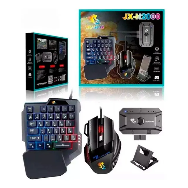 Kit Teclado Mouse Gamer Celular Jx-n2000