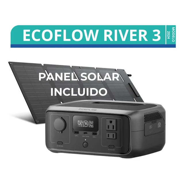 Estacion Energia Portatil 600w River 3 + Panel Solar Ups