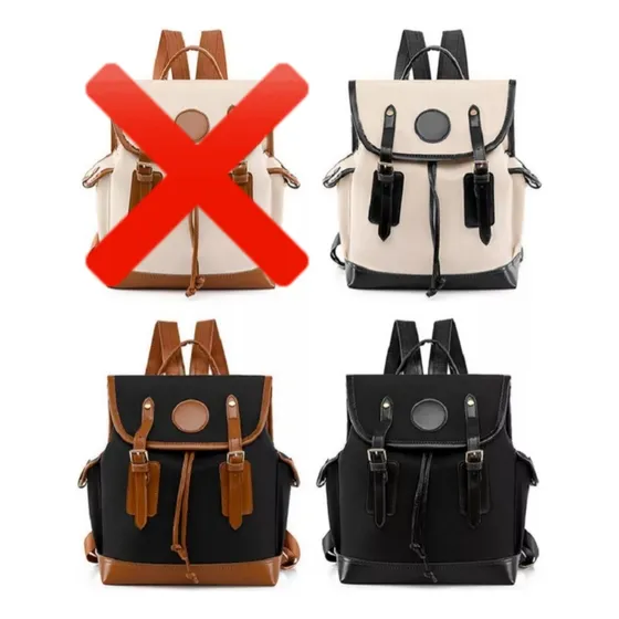 Bolso Mochila Japonesa Vintage De Cuero Pu, Universitario 
