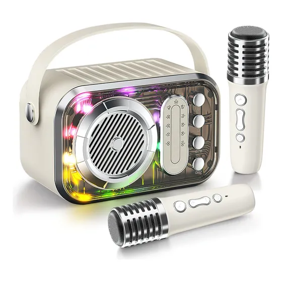 Caixa De Som Portátil Bluetooth Altavoz Com 2 Microfones
