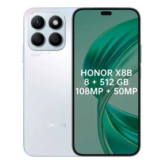 Honor X8b Dual SIM 512 GB Plateado 8 GB RAM - Excelente (Reacondicionado)
