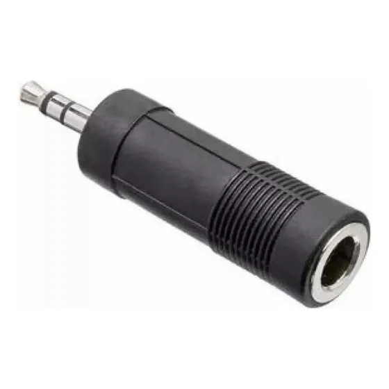 Plug Adaptador P10 Femea P/p2 Macho Stereo Auxiliar Som