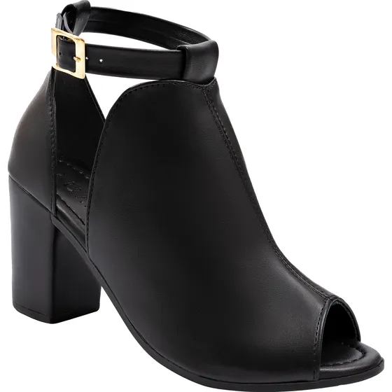 Sandália Ankle Boots Moda Confortável Salto Alto Grosso Bota
