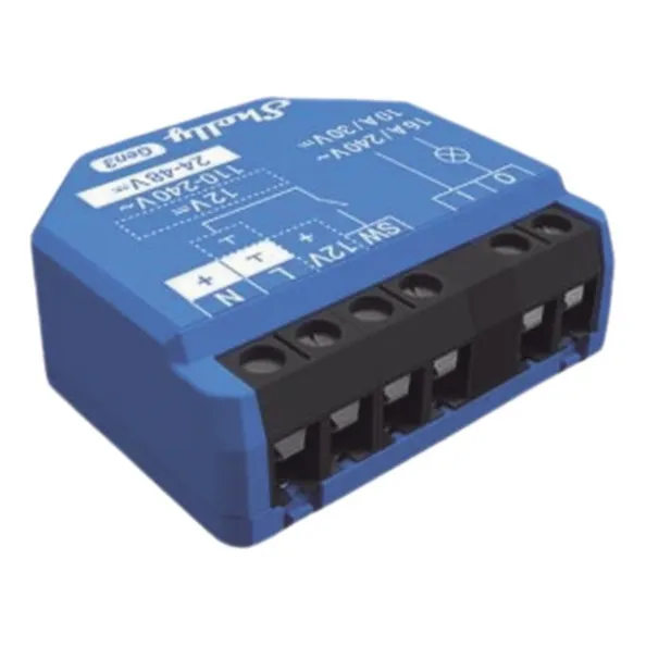 Relé Shelly 1 Gen 3 - Relevador Inalámbrico Inteligente 16a