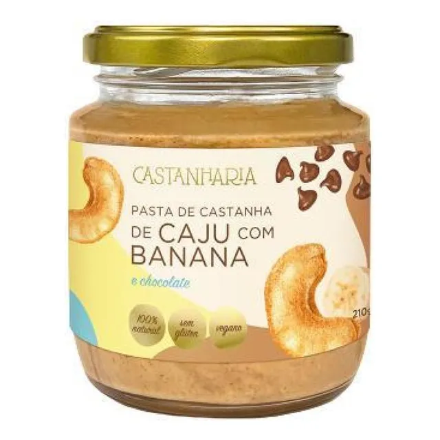 Kit 2x: Pasta De Castanha/banana/chocolate Castanharia 210g