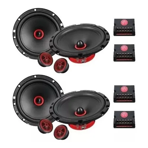 Paquete 2 Set De Medios Db Drive S1 65cv2 + Q Cerwin Vega Color Rojo