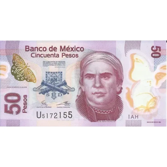 Hermoso Billete Original De 50 Pesos Mexicanos Colección