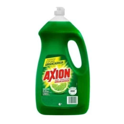 Lavatrastes Axion Limón Jabon Líquido En Botella 2.8 Litros