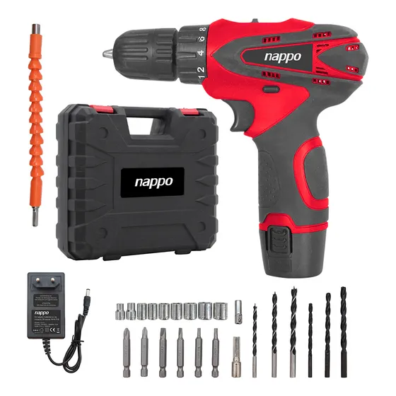 Taladro Atornillador Nappo Inalámbrico 12v Y Accesorios