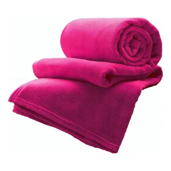 Cobertor Coberta Manta Solteiro Microfibra Camesa Inverno Cor Pink