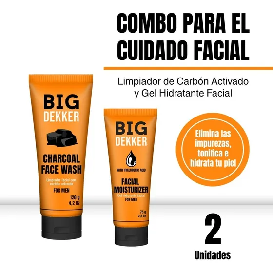 Kit Limpieza Facial Antiacné Para Hombres Big Dekker
