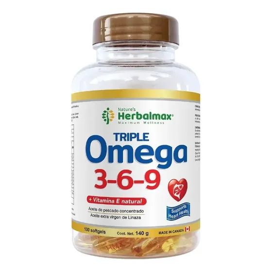 Triple Omega 369 Softgel 1400mg, 100 Cápsulas Blandas Sabor Sin Sabor | Cuotas sin interés