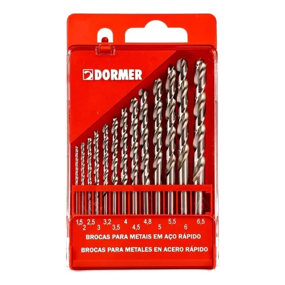 Set Juego Mechas Dormer A114 Acero Rapido Hss P/ Metal 13 Pz