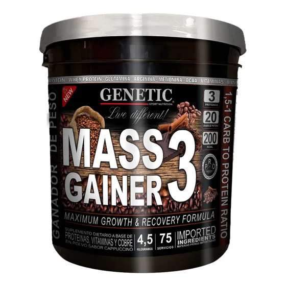 75 Días Mass Gainer Genetic Desarrollo Muscular Proteínas