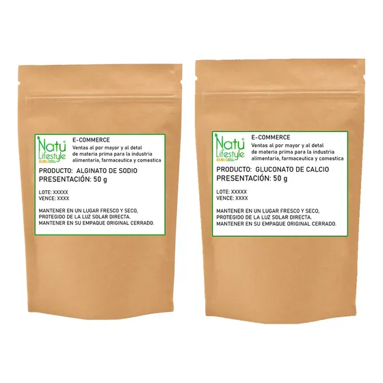 Alginato Sodio + Gluconato Calcio 50 G C/u Cocina Molecular