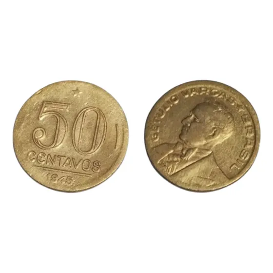 Moeda Do Brasil 50 Centavos 1945 Getúlio Vargas L007