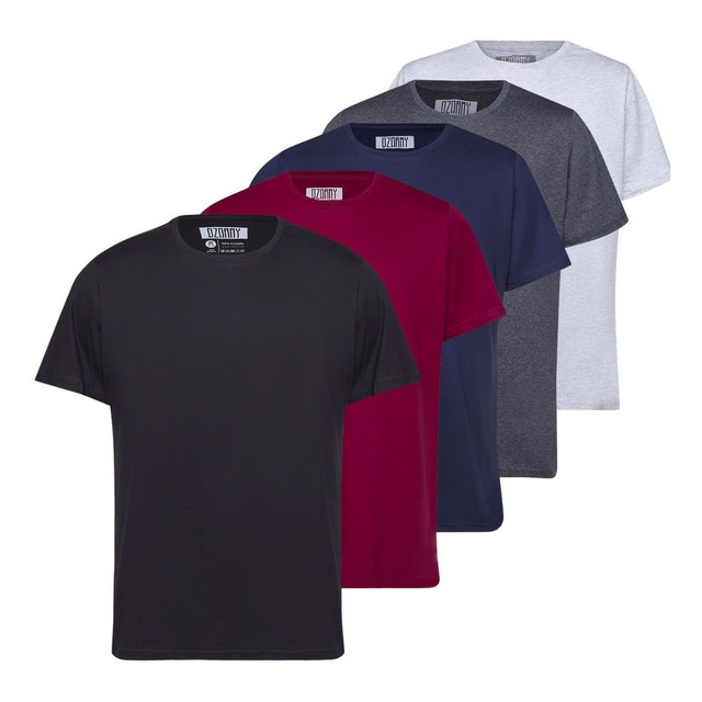 Kit 5 Camiseta Camisa Masculina Basica Algodão Premium Top Kit 5 Camiseta Camisa Masculina Basica Algodão Premium Top