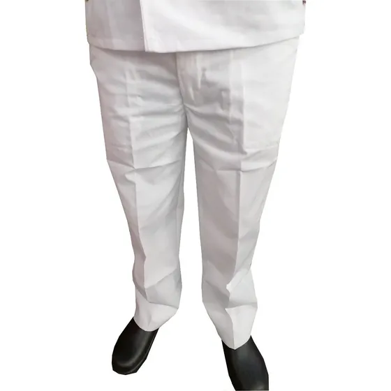 Pantalón Cocina - Chef - Panadero - Blanco Elasticado Unisex