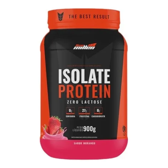 Whey Isolate Protein 900g - Morango - New Millen