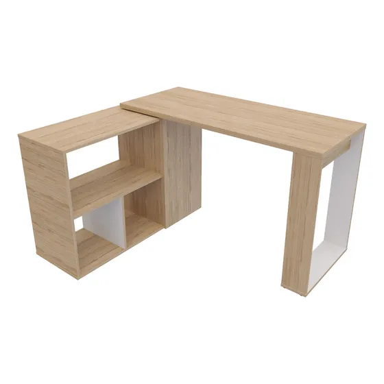Escritorio Configurable Quadratta Color Rovere Blanco