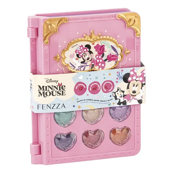 Kit Maquiagem Portátil Díario Rosa Minnie Mousedisney Fenzza