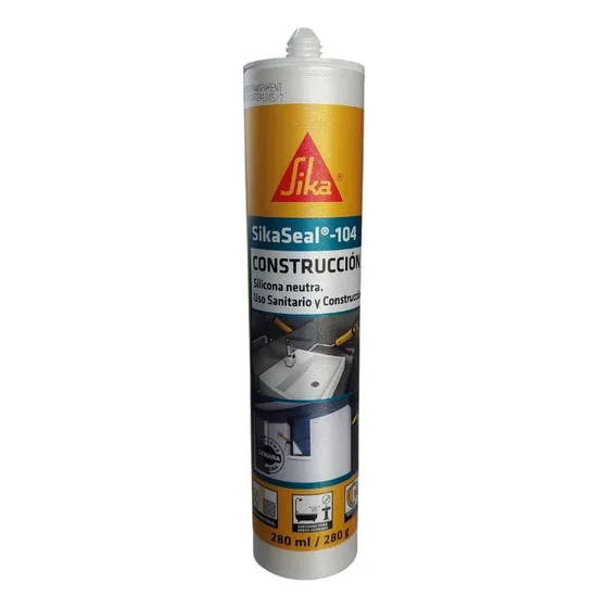 Sika Sikaseal 104 Neutro Sellador De Silicona Profesional 280ml