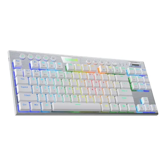 Teclado Mecanico Redragon Horus White K621w-rgb Tkl Wireless