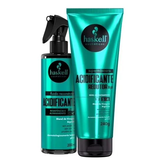 Kit Haskell Supermáscara E Fluido Reconstrutor Acidificante