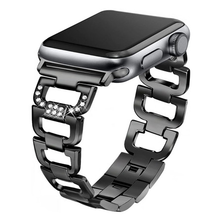 Correa Para Apple Watch Acero Inox Y Diamantes Todas Series Correa Para Apple Watch Acero Inox Y Diamantes Todas Series