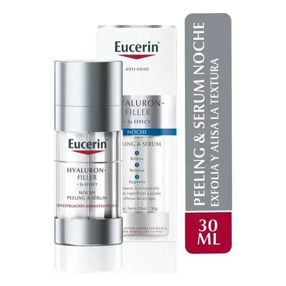 Eucerin Hyaluron Filler Serum Peeling Noche Anti Edad Acido Hialuronico Renovacion Celular Exfoliante Arrugas Profundas 2x15ml