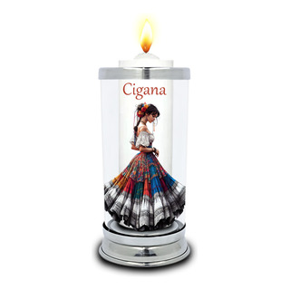 Protetor De Velas 7 Dias Cigana Umbanda Copo Vidro Castiçal Protetor De Velas 7 Dias Cigana Umbanda Copo Vidro Castiçal