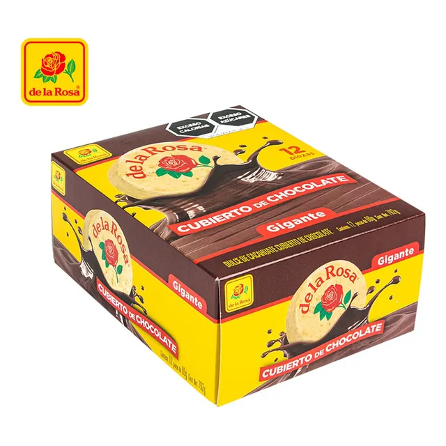 Mazapán gigante cubierto con chocolate 12 piezas de 66g