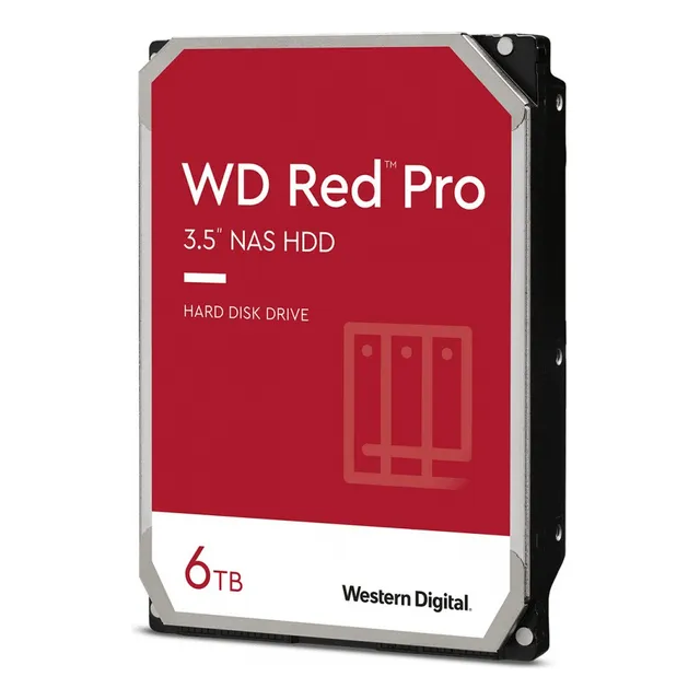 Disco Duro Interno Pc Western Digital Red Pro Nas 6tb Sata 3 Color Rojo