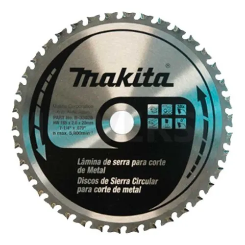 Hoja de sierra cortadora de metal Makita 4131 185x20x70d
