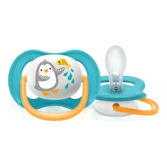Chupeta Ultra Air Animais 6-18m Pinguim Azul Philips Avent