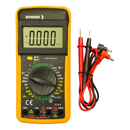 Multímetro Digital Lelong Bomder Bom 6007 Com Capacímetro E Pilhas Aaa