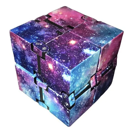 Fidget Toy Infinity Cube Antistress Infinity Cube en Brasil con estructura de galaxia estelar, color