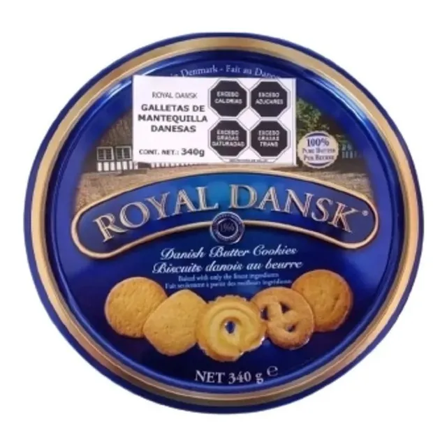 2 Latas De Galletas Royal Dansk Danesas De Mantequilla 340g.