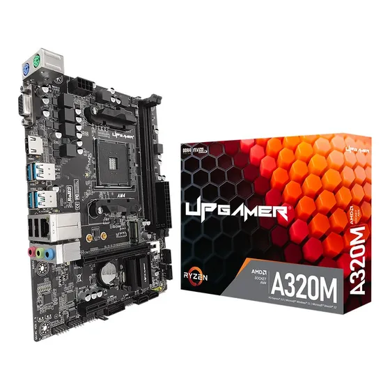 Placa Mãe Up Gamer A320m, Ddr4, Socket Am4, Micro-atx, Chips