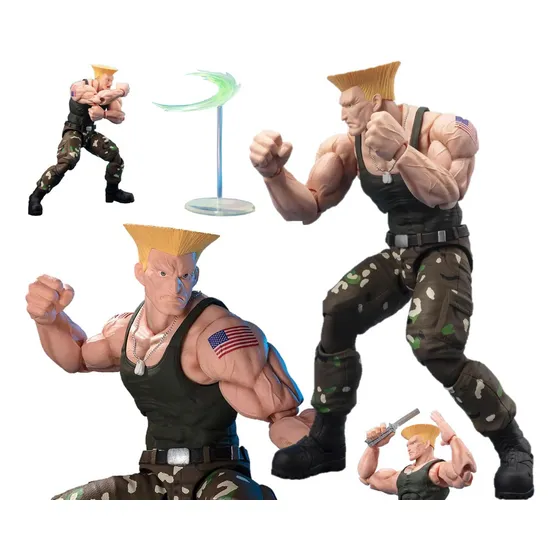 Action Figure Guile Street Fighter Sh Figuarts Boneco Bandai