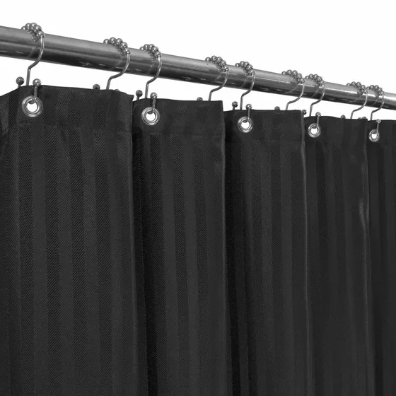 Cortina Baño Tela Diseño Rayas.