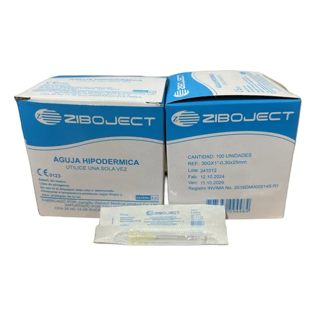 Aguja Hipodermica Mesoterapia 30g X 25mm Caja X 100 Unidades