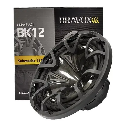 Alto Falante Subwoofer Bravox Bk12-d2 700w / 12 Pol / 2ohms Cor Preto