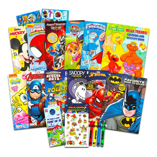 Livro: 12 Bulk Coloring Books For Boys Ages 4-8 - Assorted 12 Licensed Coloring Activity Books For Kids | Bundle Includes Full-size Books, Crayons, Stickers, Games, Puzzles, More (no Duplicates) Livro: 12 Bulk Coloring Books For Boys Ages 4-8 - Assorted 12 Licensed Coloring Activity Books For Kids | Bundle Includes Full-size Books, Crayons, Stickers, Games, Puzzles, More (no Duplicates)
