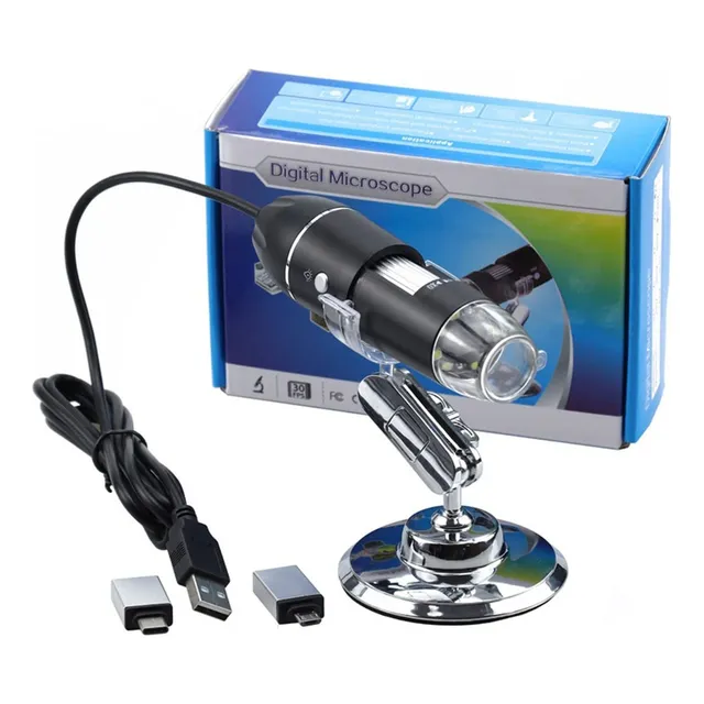 Microscopio electrónico de transmisión semiprofesional Genérica 1600x 1600X negro 220V